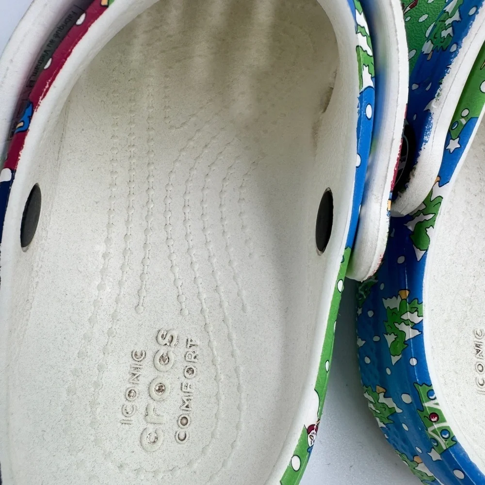 CROCS Toddler Boy Girl Size 11 Classic Vineyard Vines Holiday Clogs Water Shoes - Picture 5 of 8